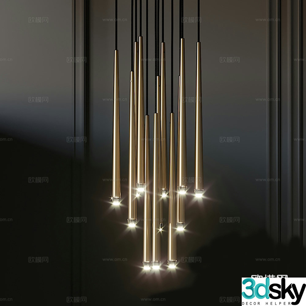 Lamps lighting decorative lamps chandeliers metal chandeliers 3D model