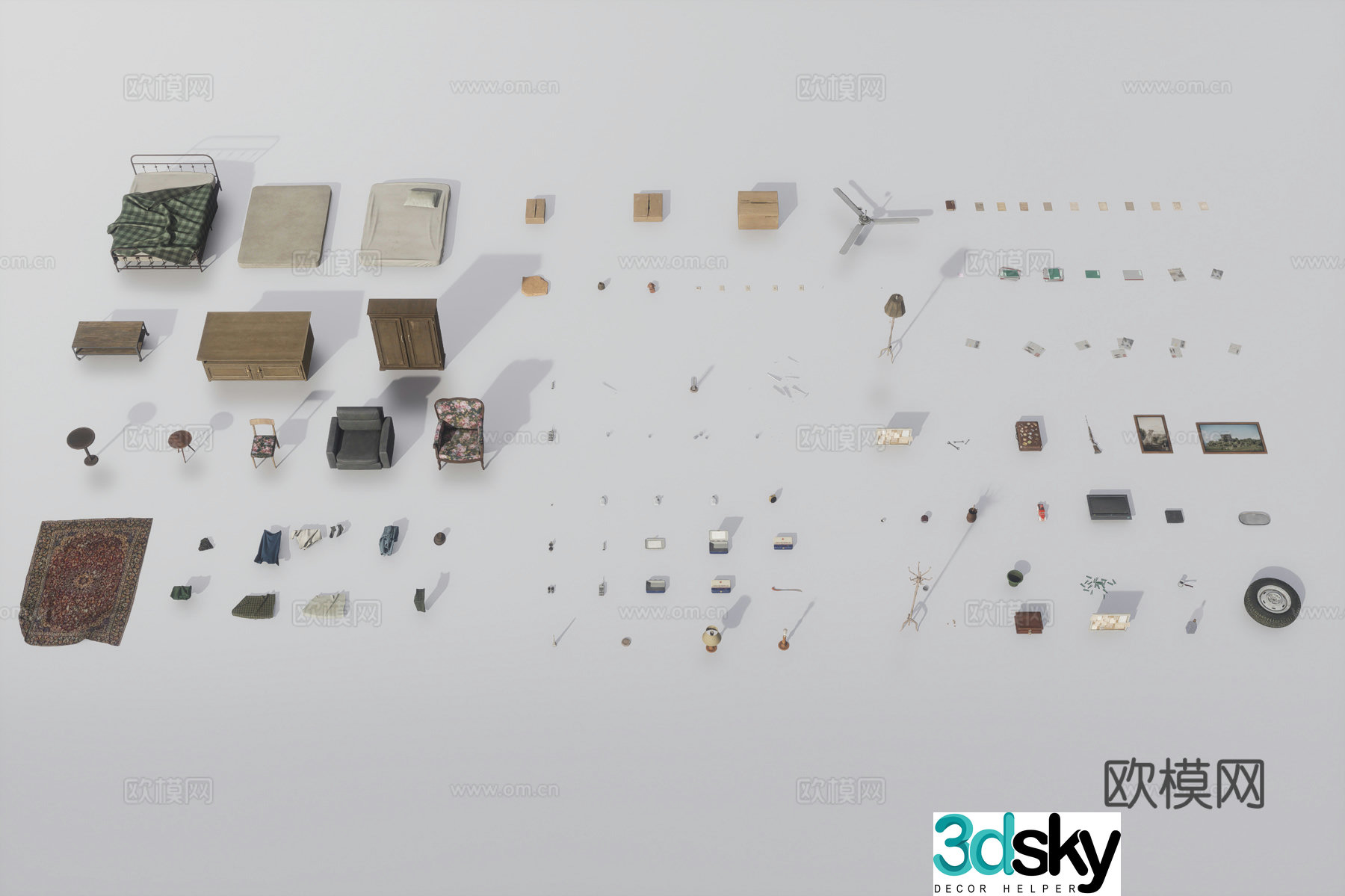 3D model of interior supplies