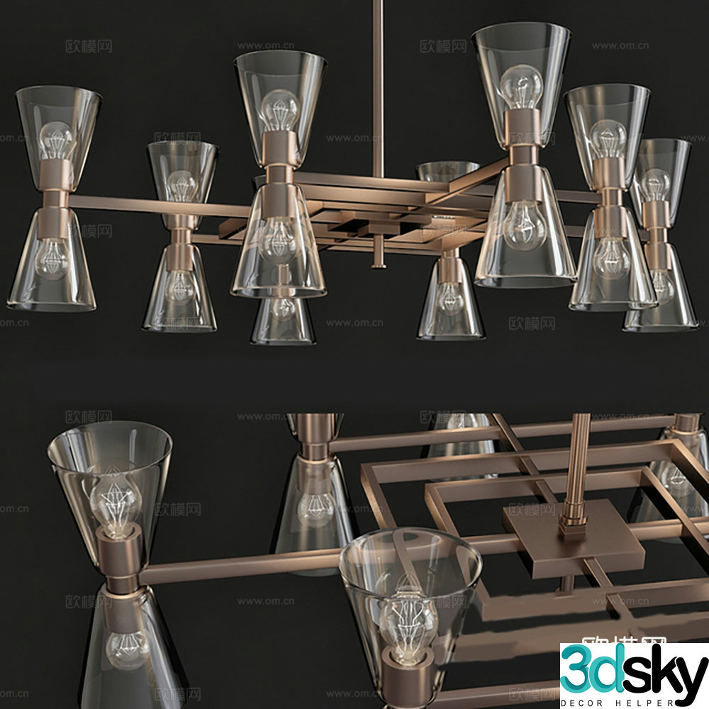 Chandelier Decorative Light Lamp 3D Model