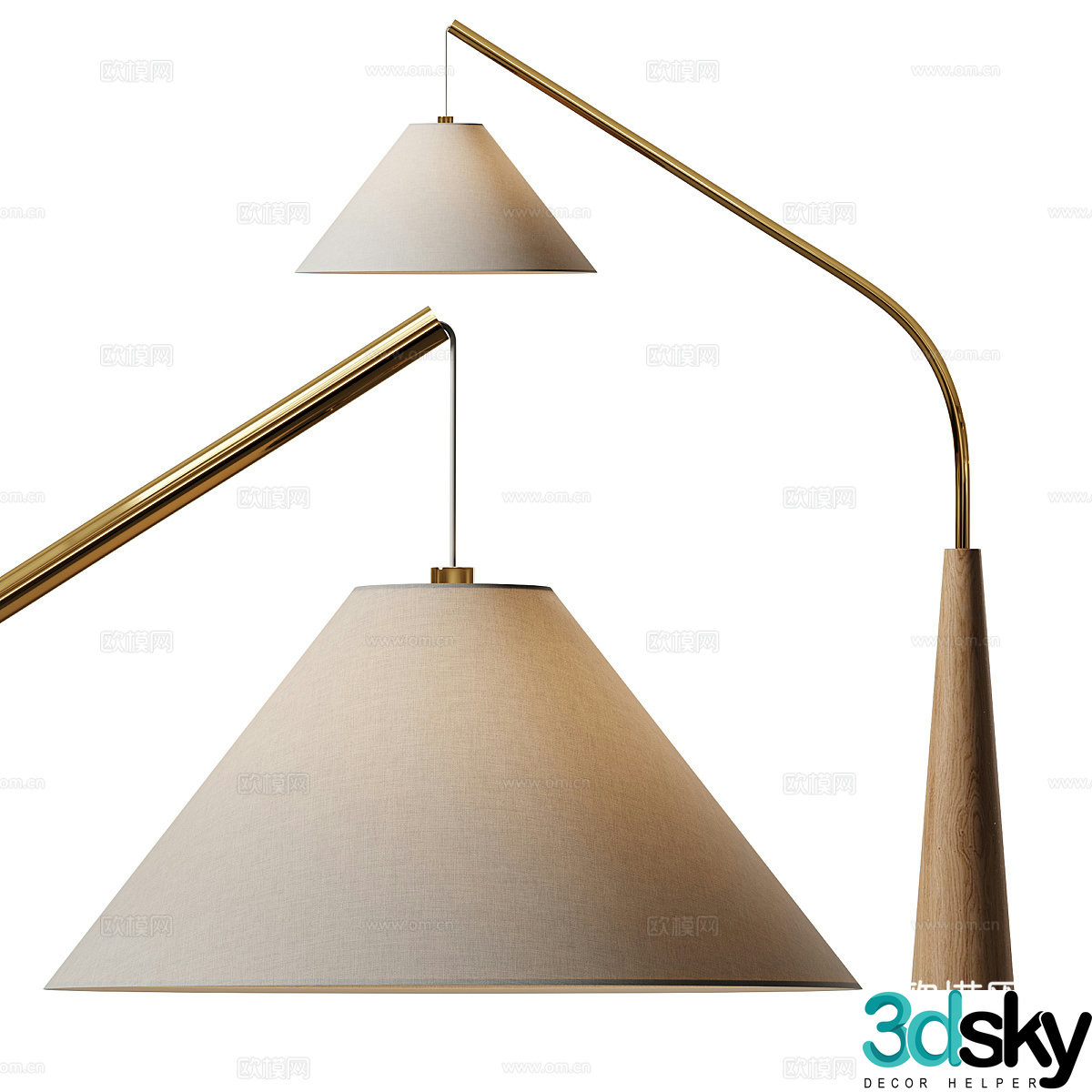 New Chinese floor lamp 3D model