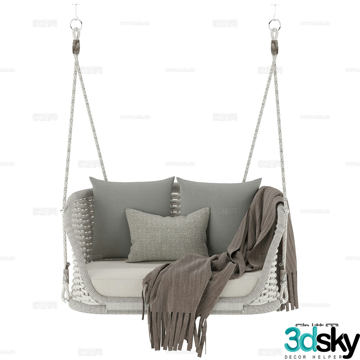 Modern outdoor swing chair 3d model