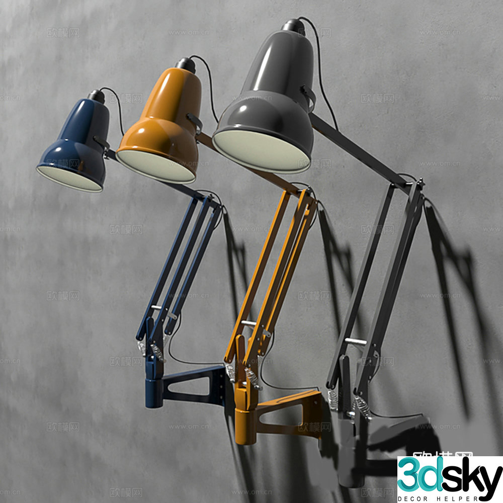 Lamps wall lamps lighting industrial wind wall lamps 3D model