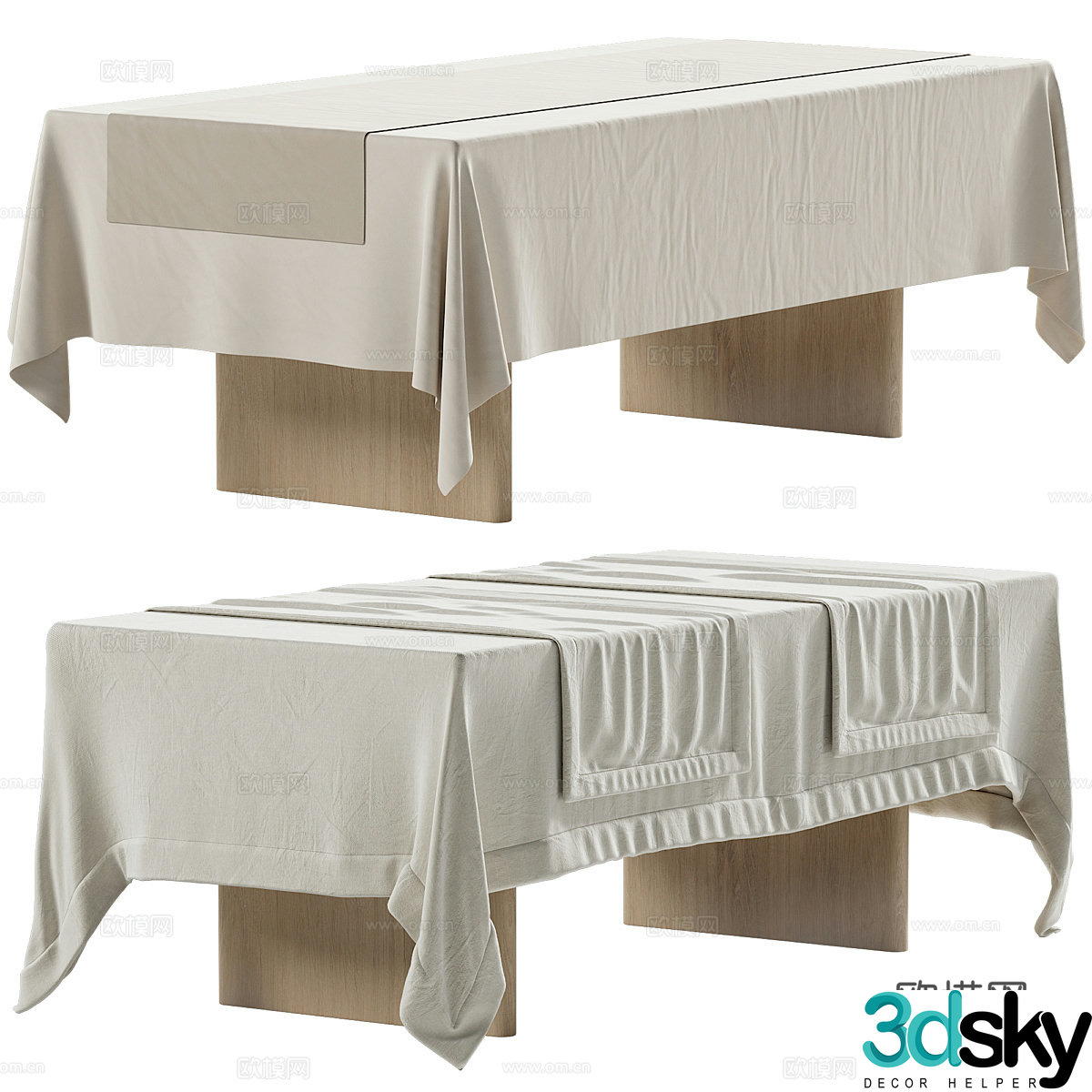 Dining tablecloth 3d model
