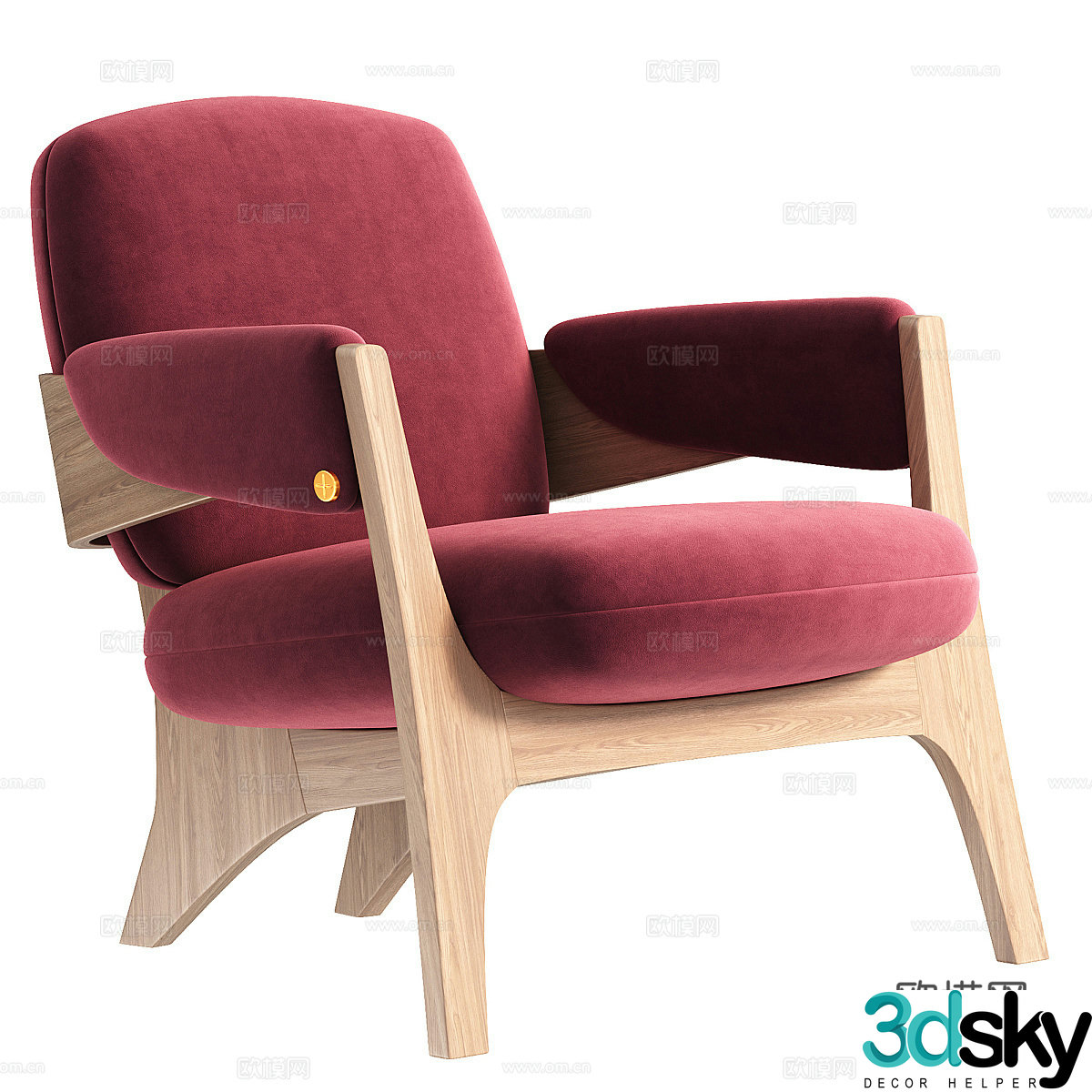 New Chinese casual chair 3D model