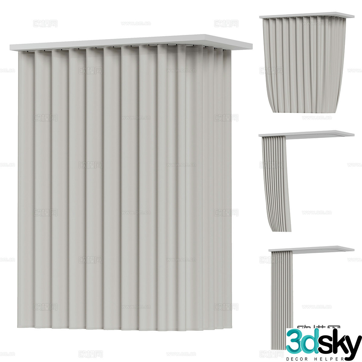 Shower curtain 3d model
