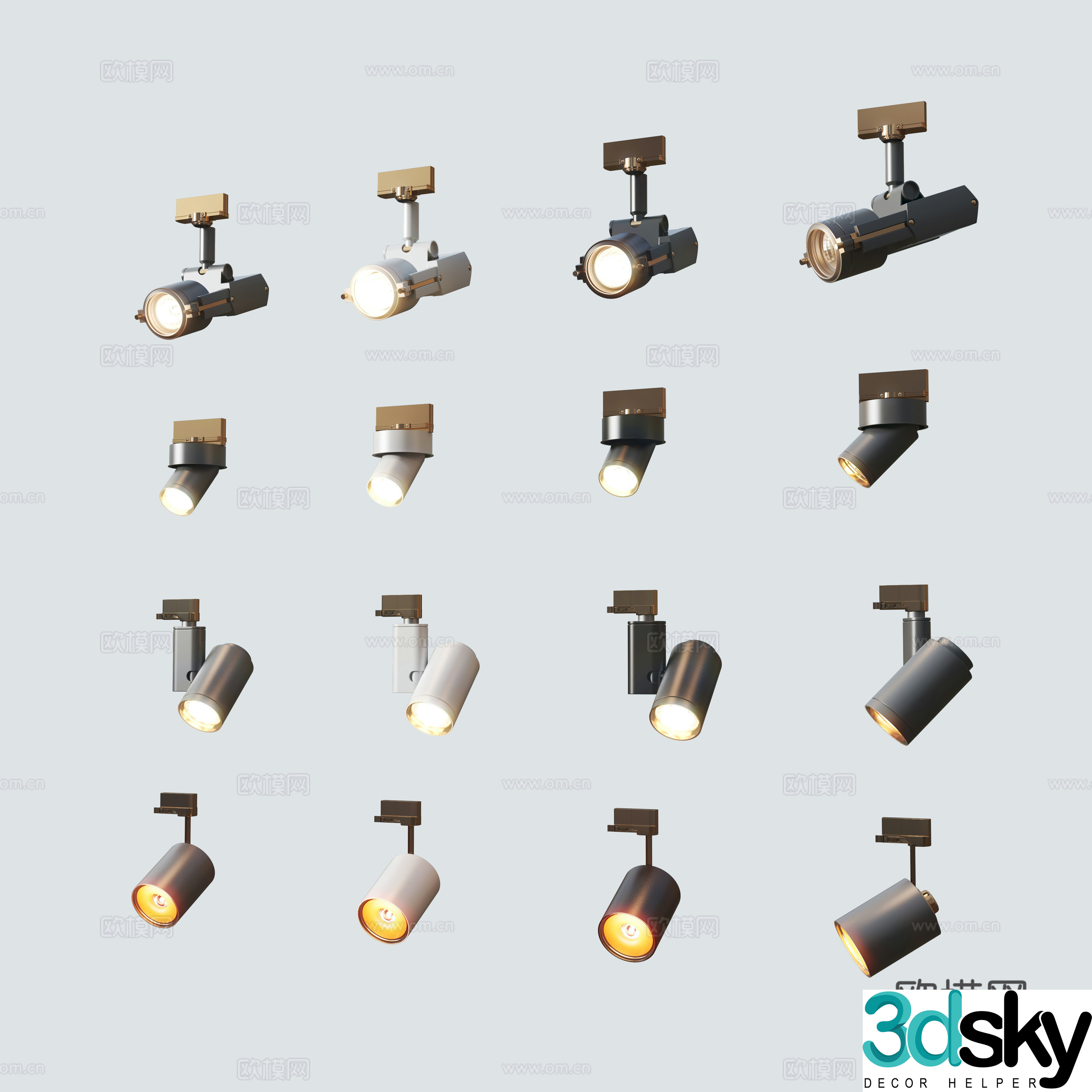 Modern downlight spotlight 3d model