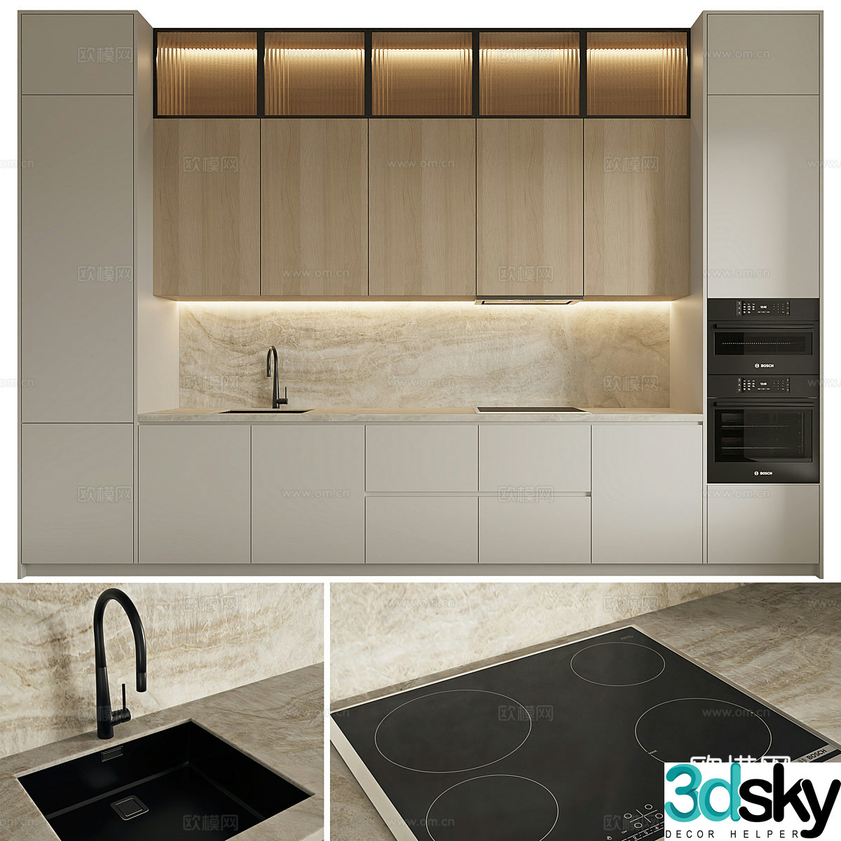 Modern Italian minimalist cabinet 3d model