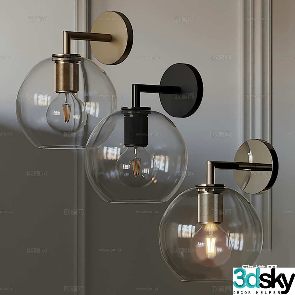 Lamps wall lamps decorative lamps lighting 3d model