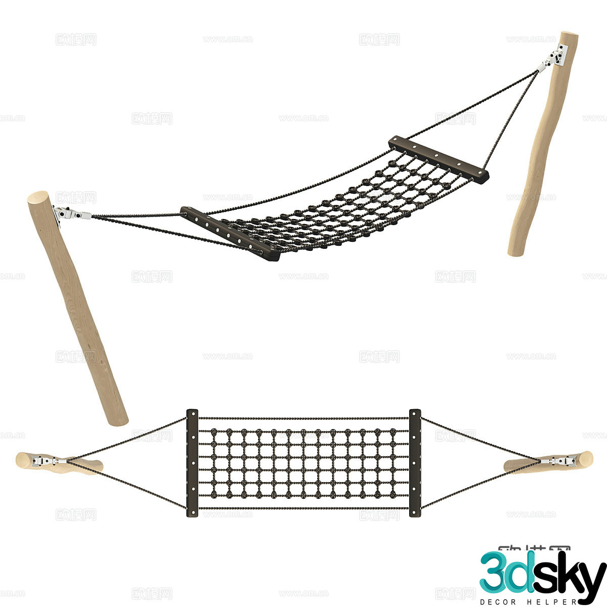 Modern hammock 3d model