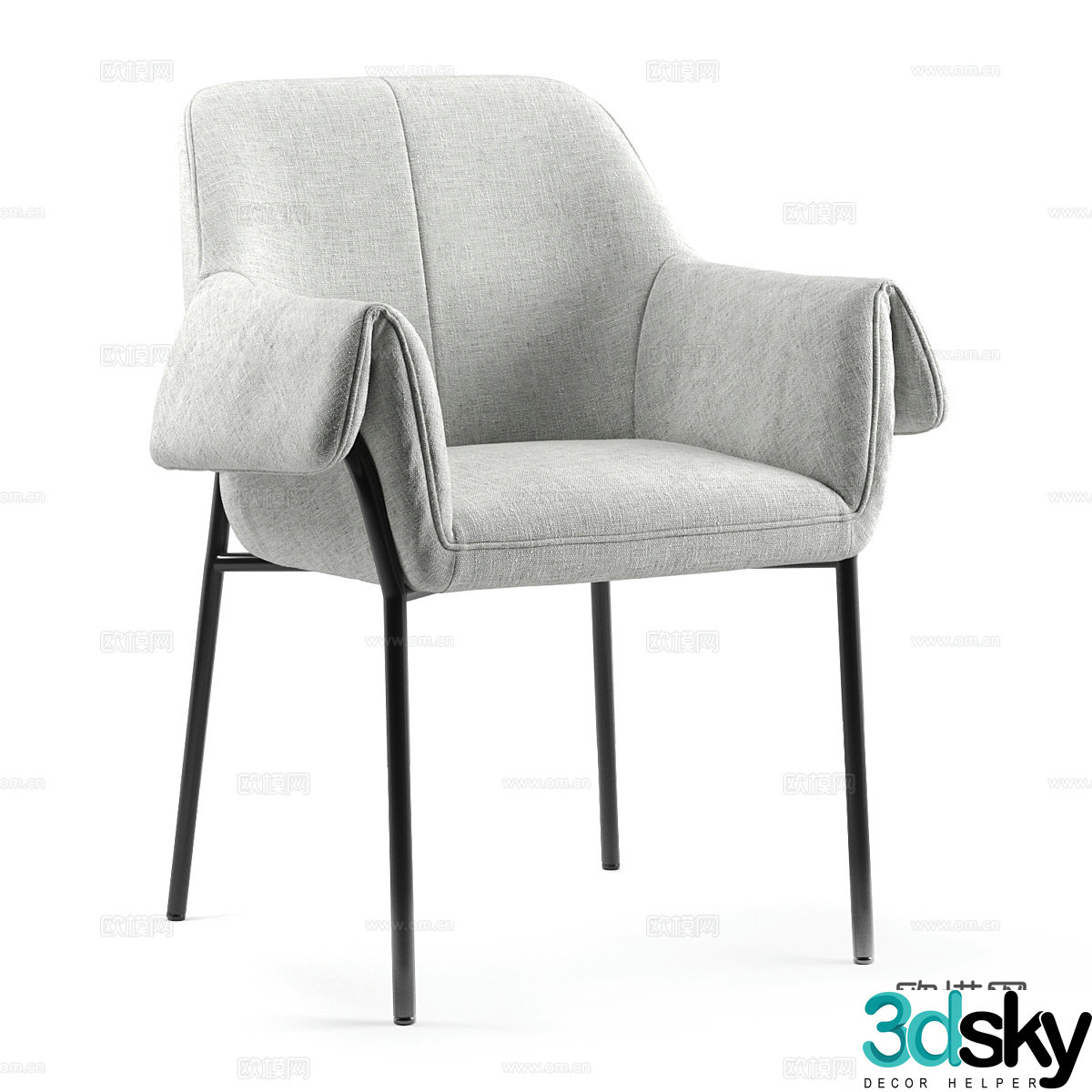 Modern Cruz chair 3d model