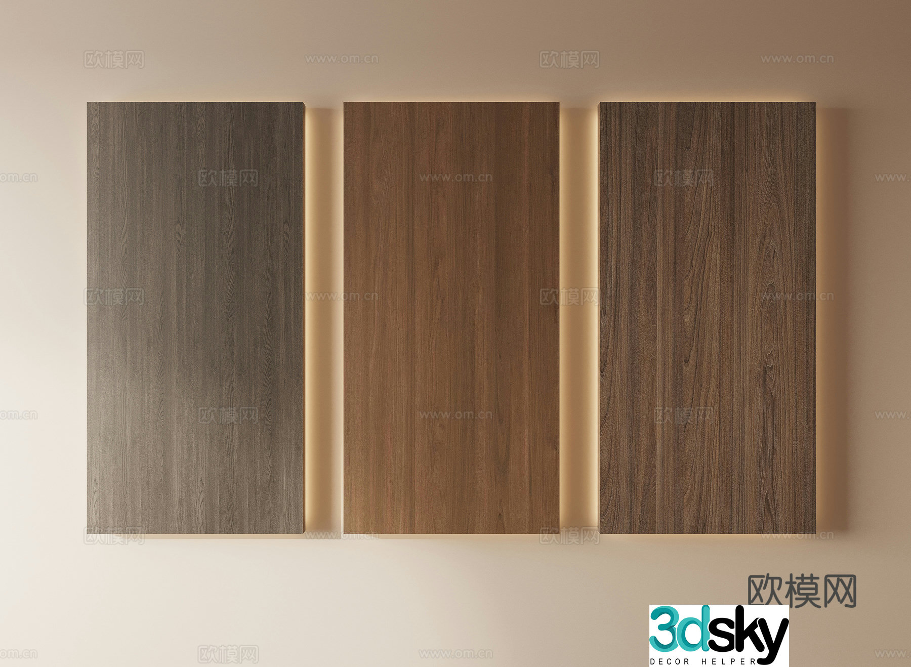 Wood veneer wood grain 3d model