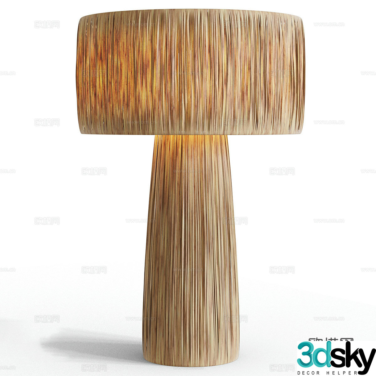 New Chinese style woven table lamp 3D model