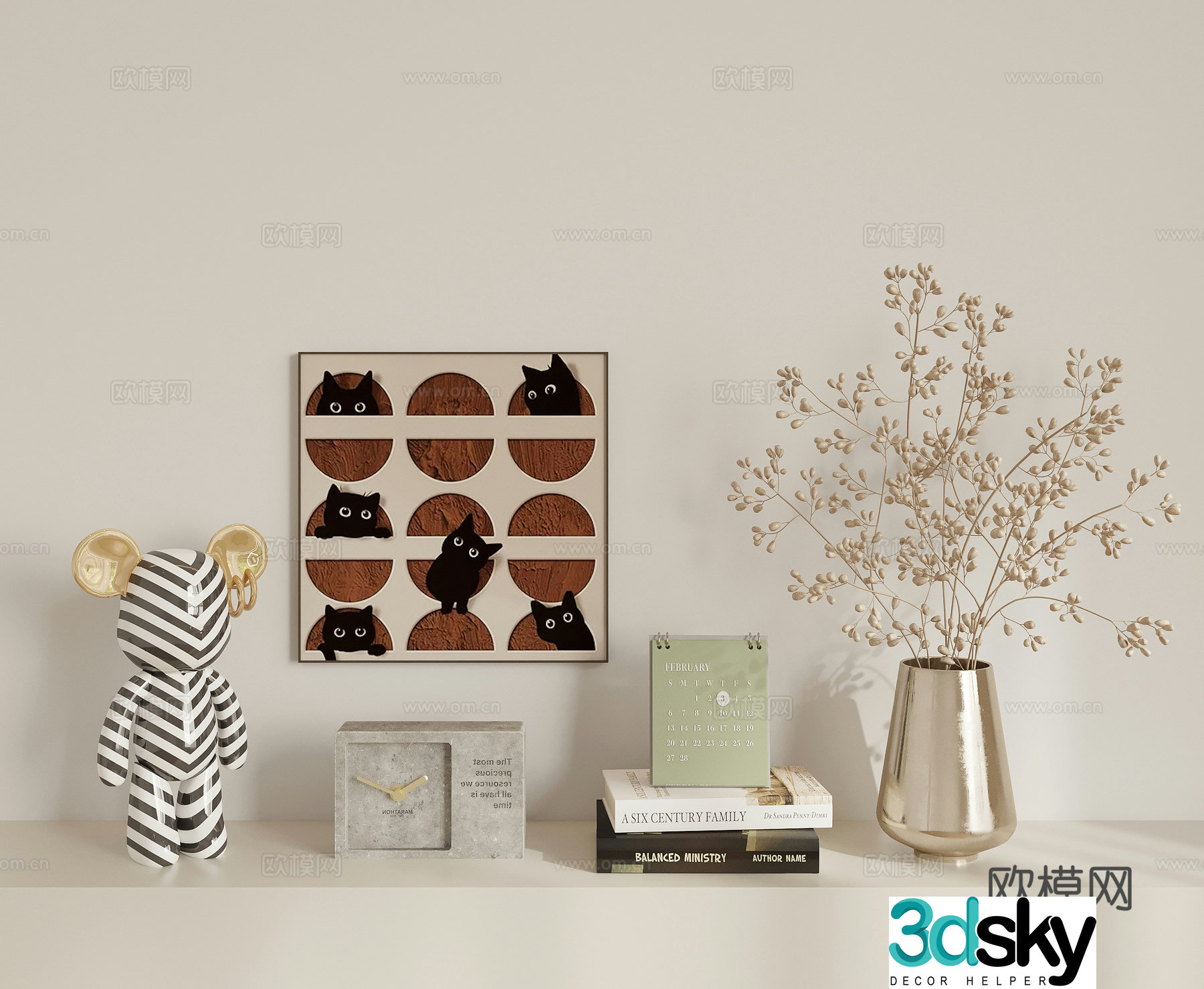 Combination ornaments Book ornaments 3D model