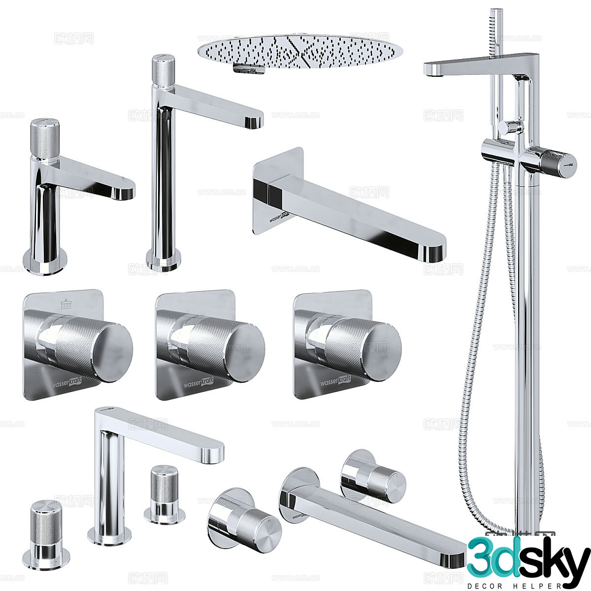 Shower faucet 3D model