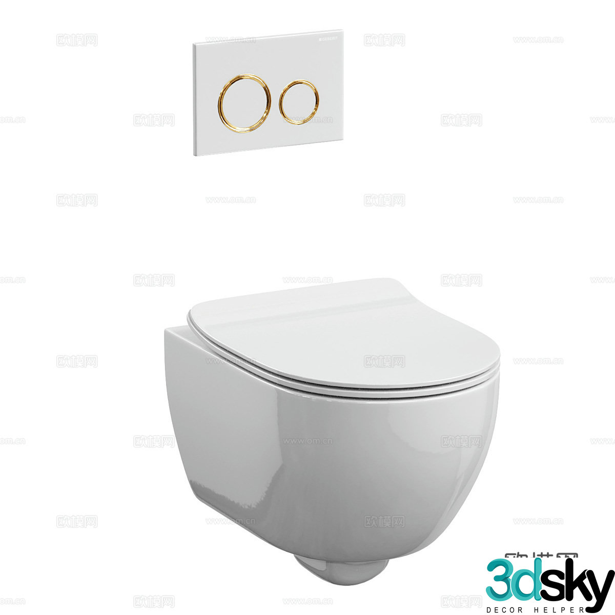Scarabeo Moon toilet 3d model