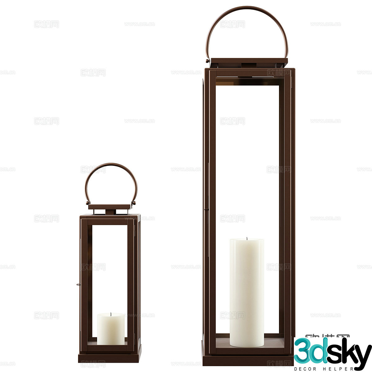 New Chinese style decorative desk lamp 3D model