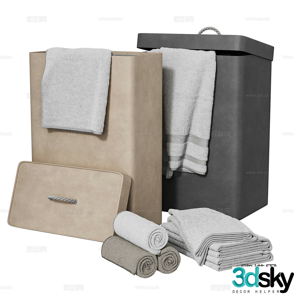 Laundry basket storage basket 3D model