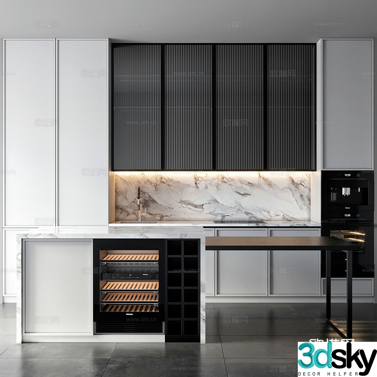 Modern Italian cabinet 3d model