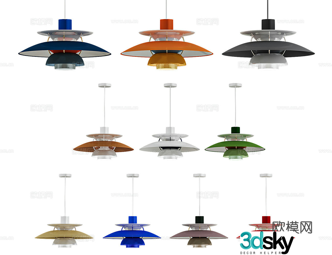 UFO chandelier 3d model