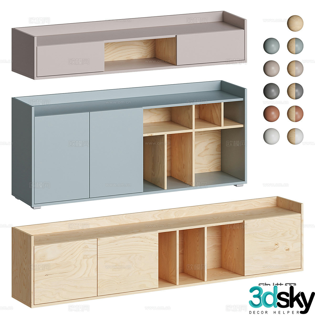 New Chinese TV cabinet 3D model
