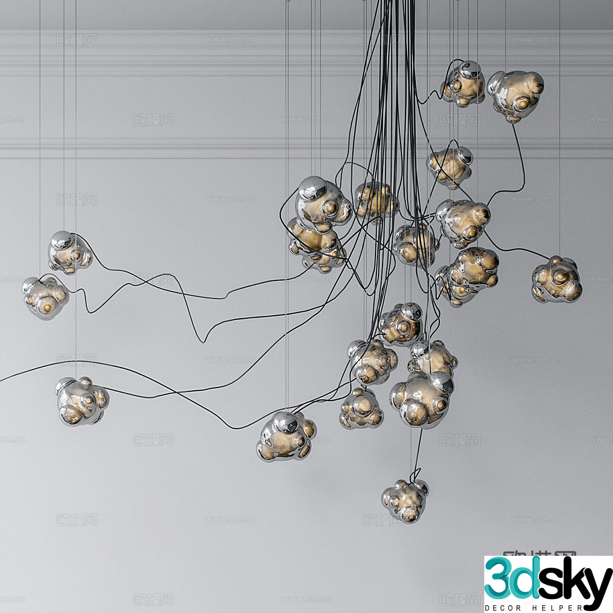Foreign high-end chandelier 3D model