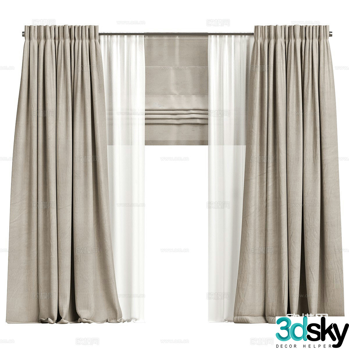 Curtain 3d model
