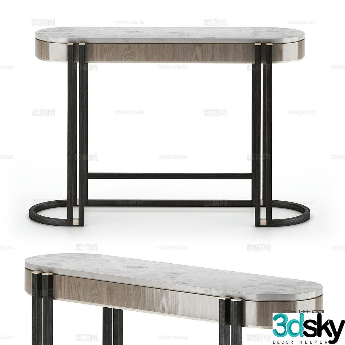 Modern light luxury end viewing platform 3D model
