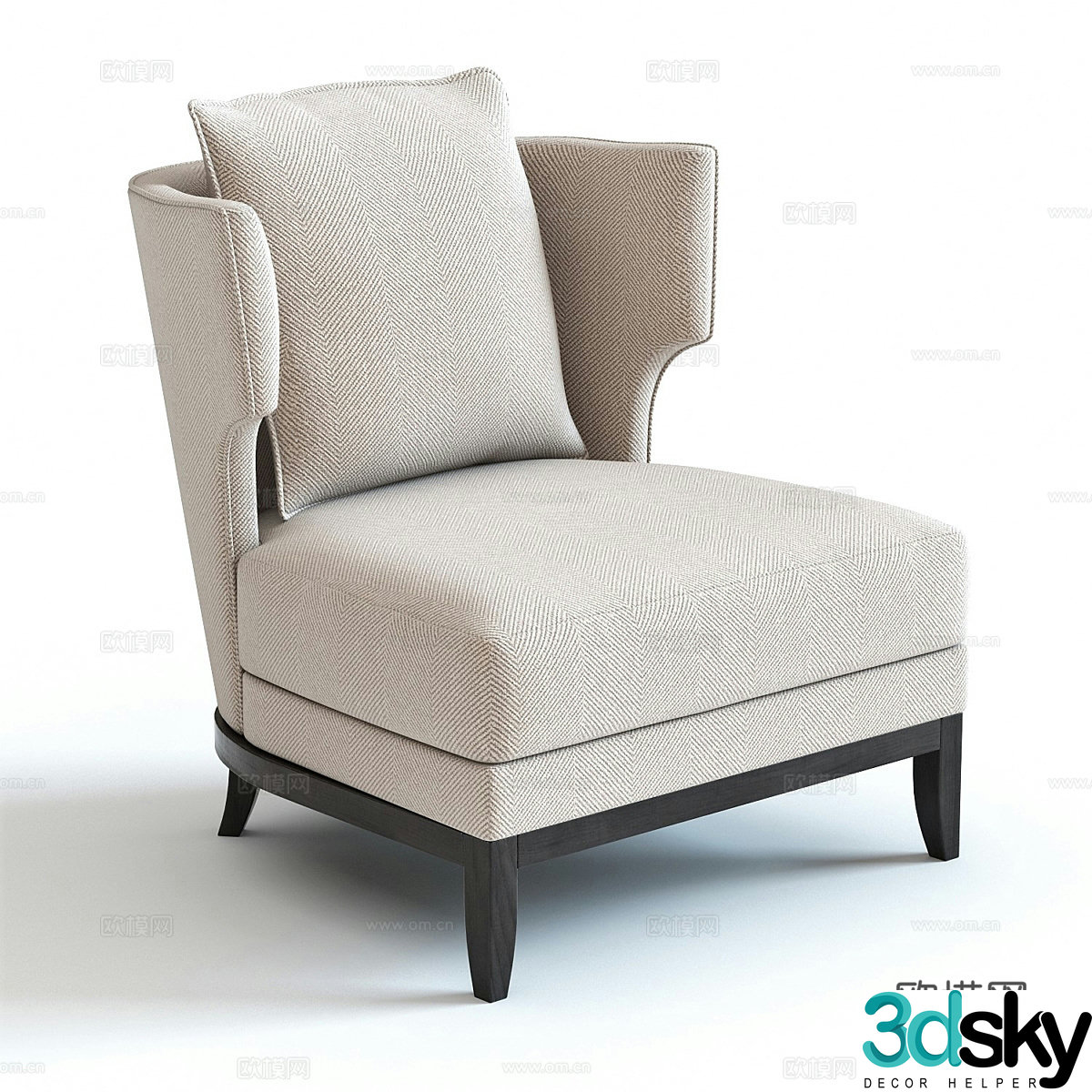 American casual chair 3d model