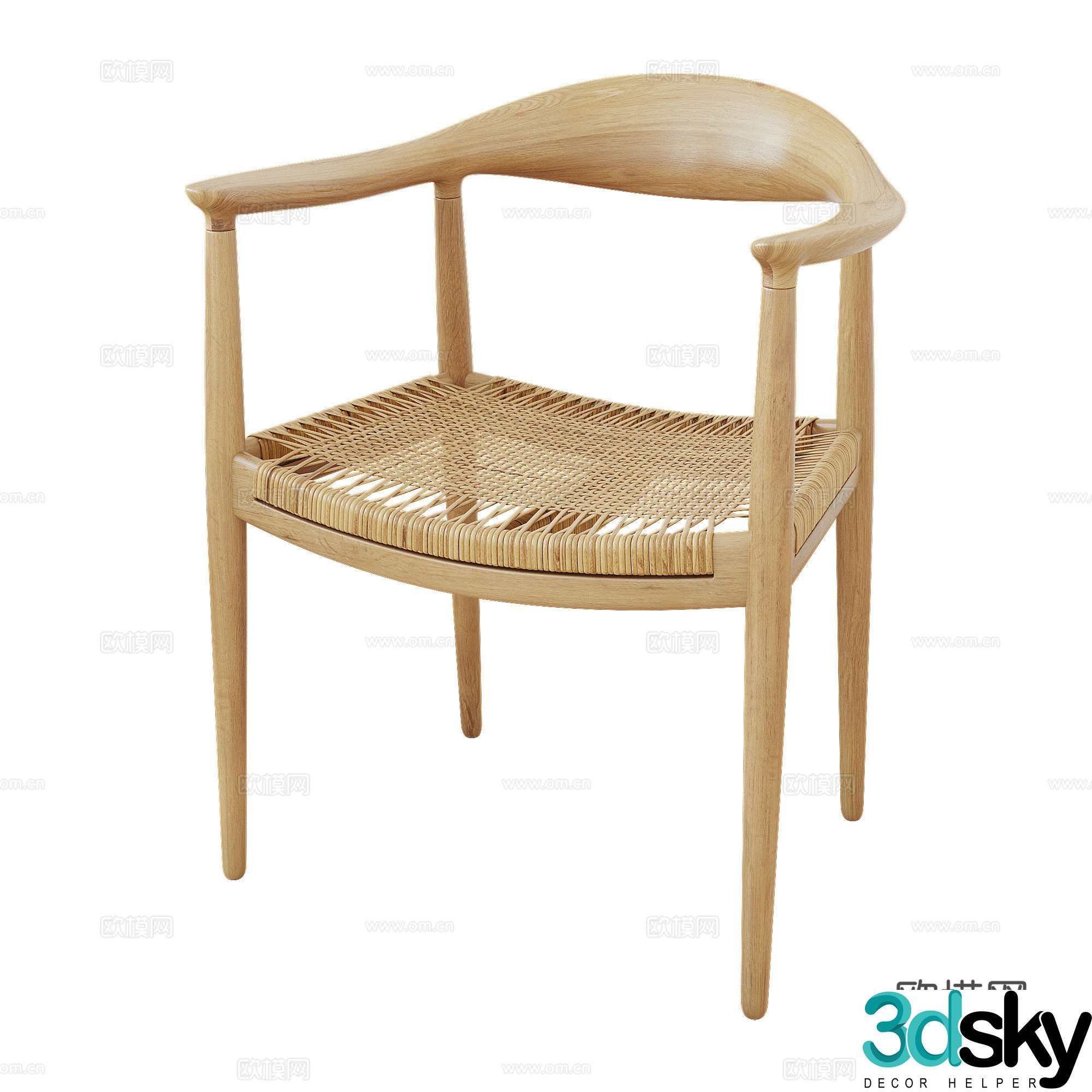 New Chinese casual chair 3D model