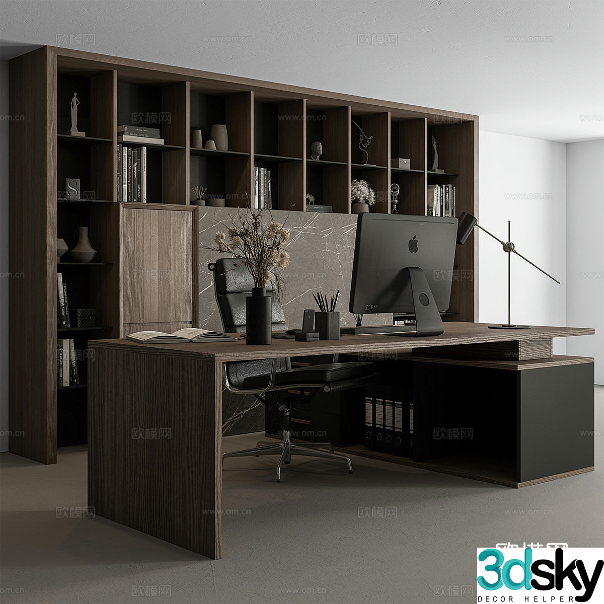 Study room 3d model