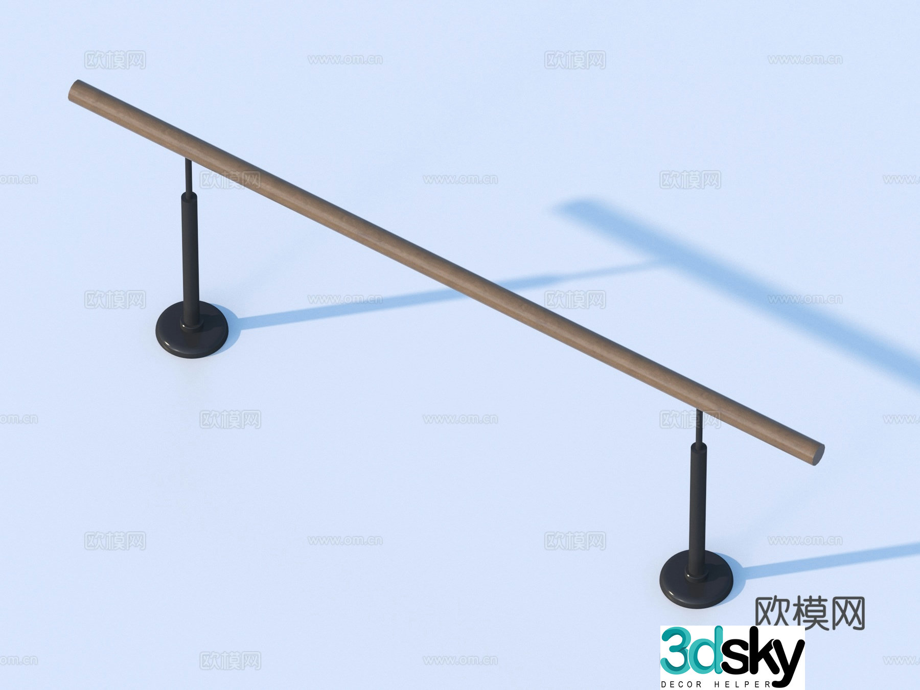 Horizontal Bar Yoga Props 3D Model