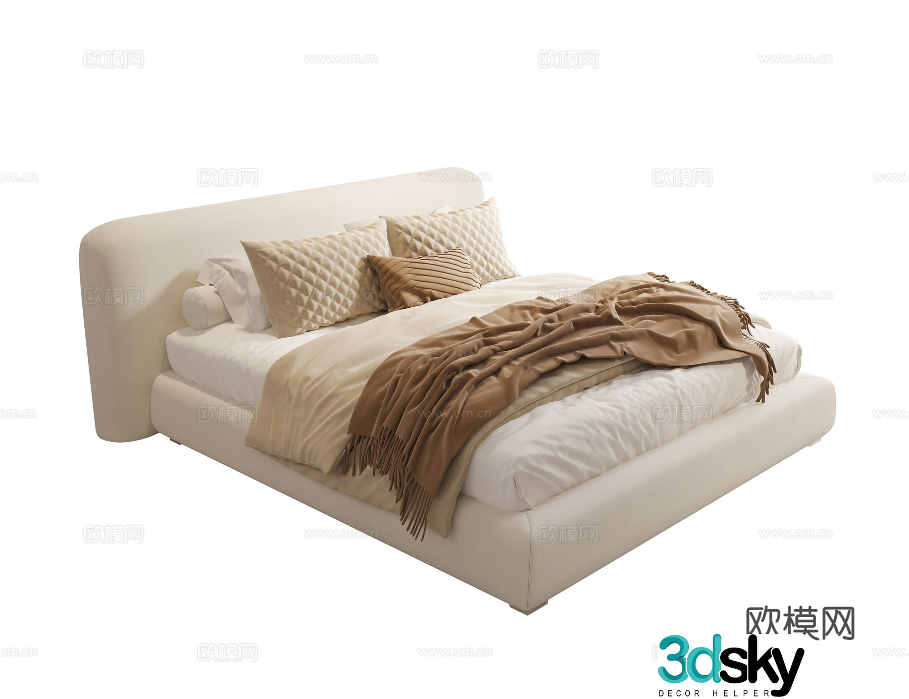 Modern children’s bed fabric children’s bed girl’s bed universal children’s bed 3d model