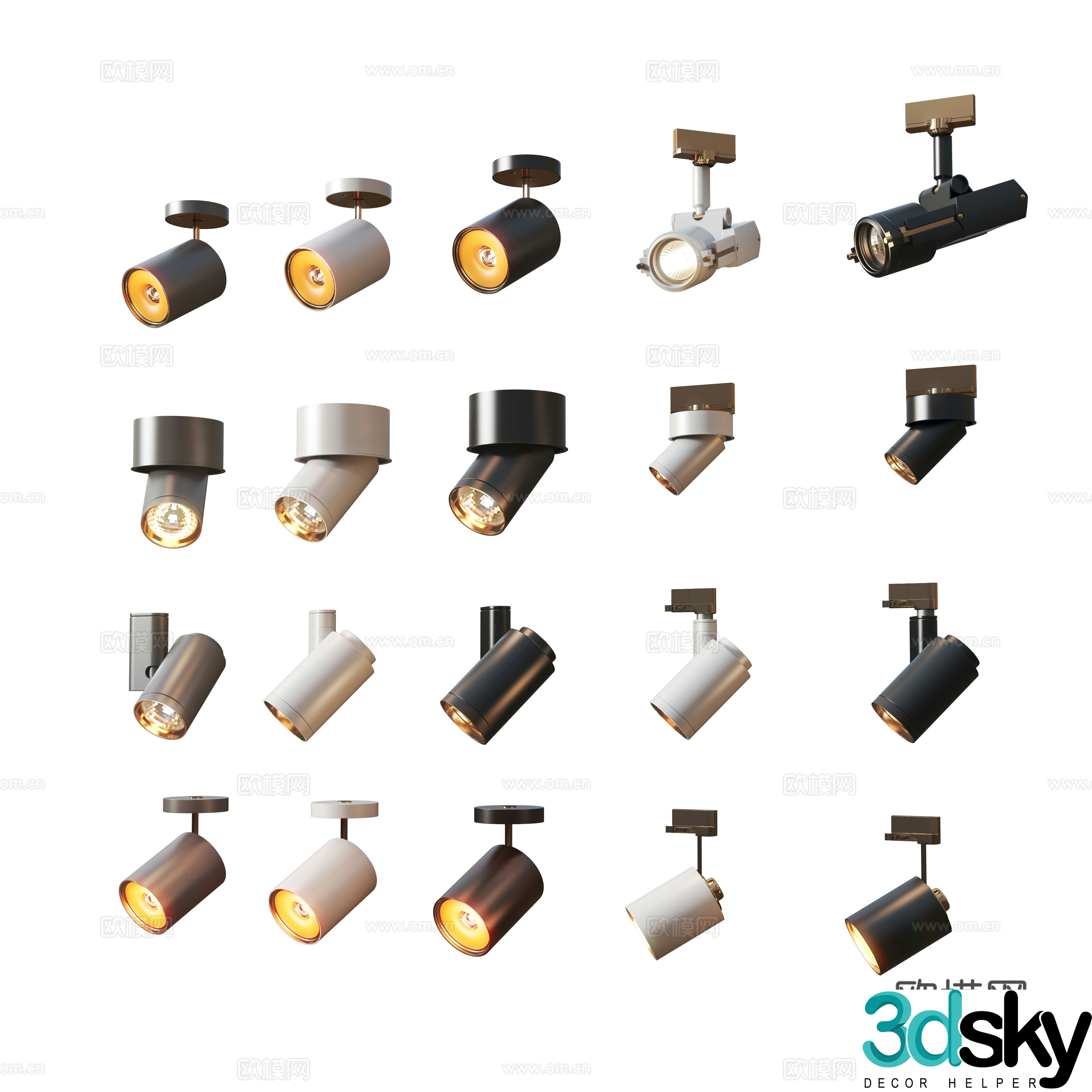 Modern downlight spotlight 3d model