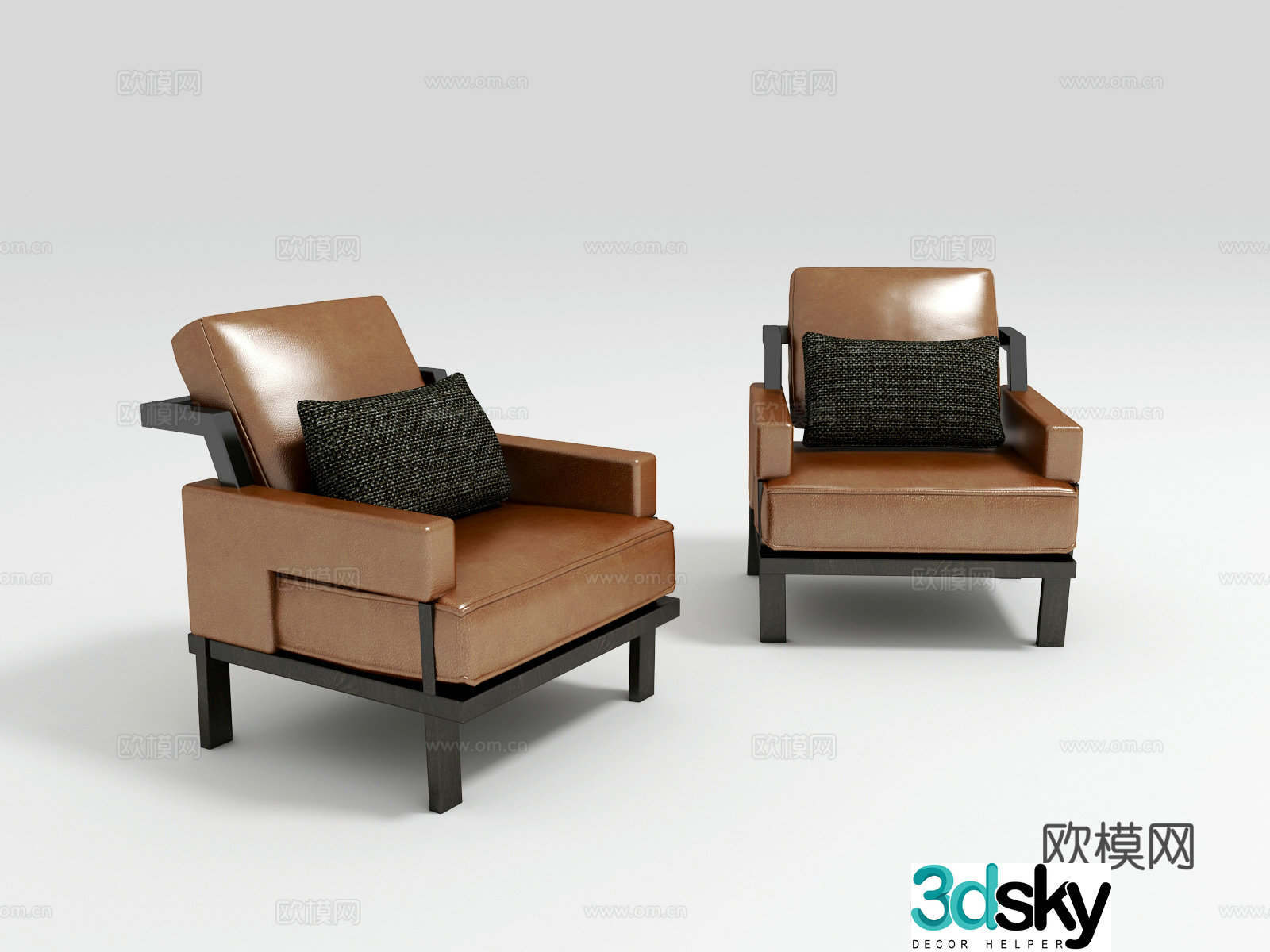 New Chinese casual chair 3D model