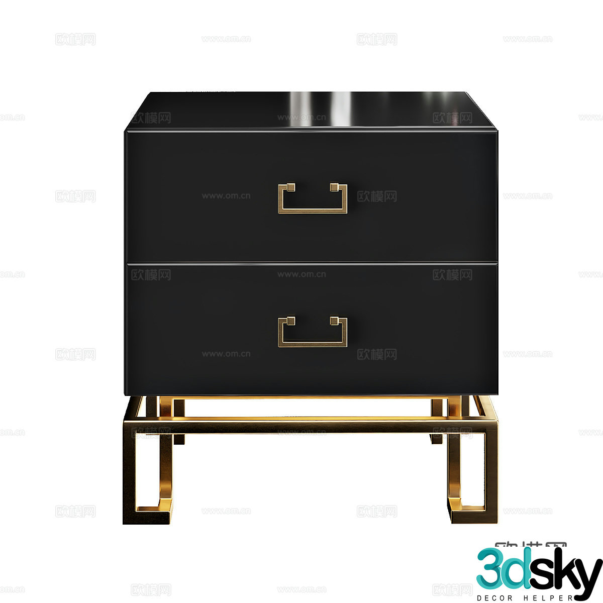 3d model of chest of drawers