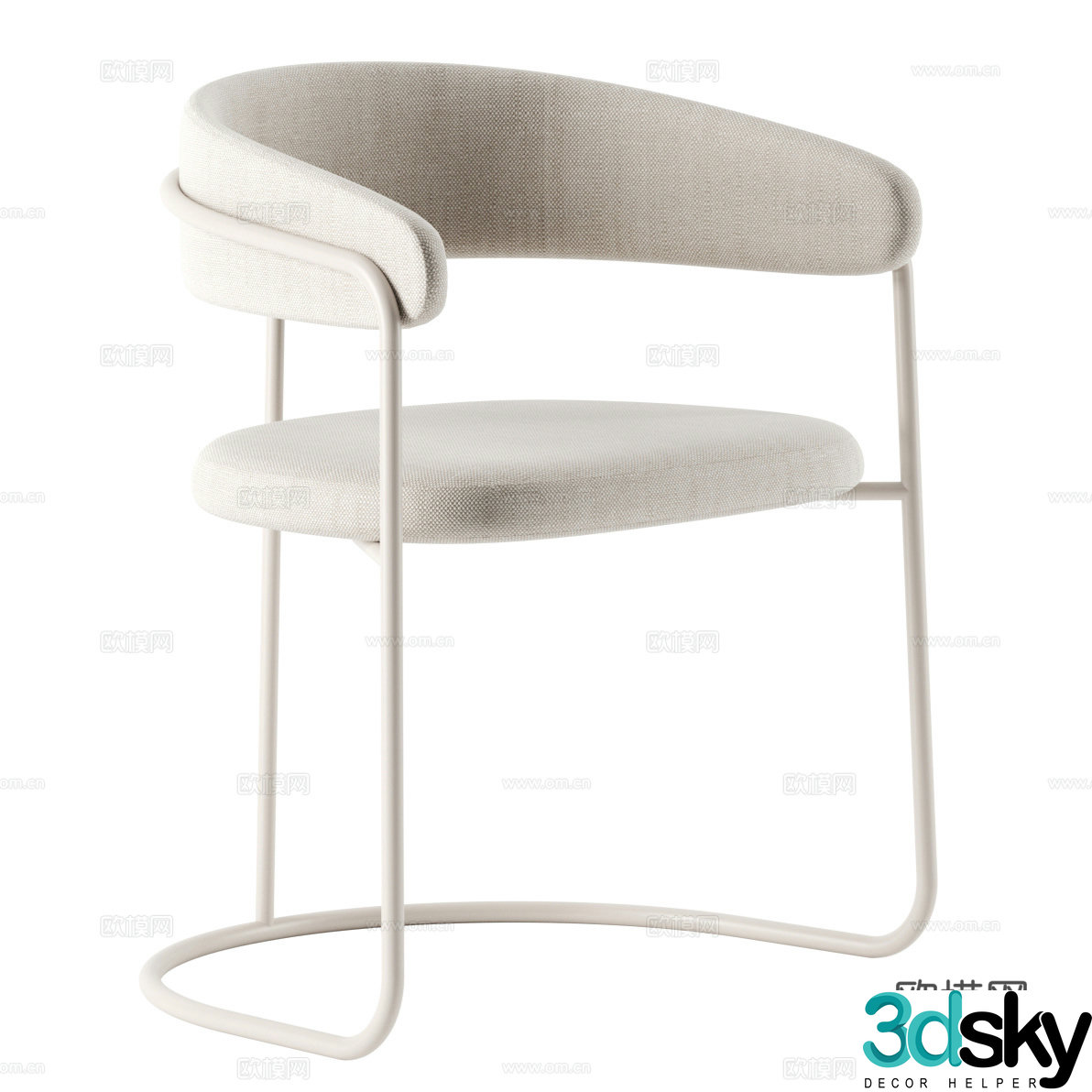 Modern Halle lounge chair 3d model