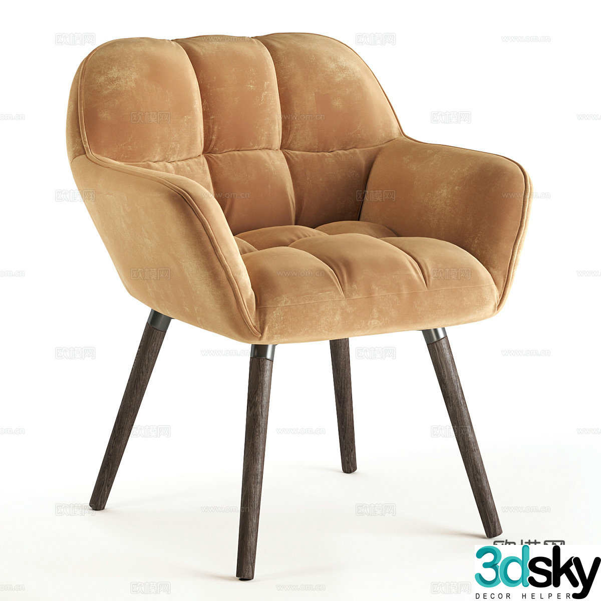 Modern Italian casual chair 3d model