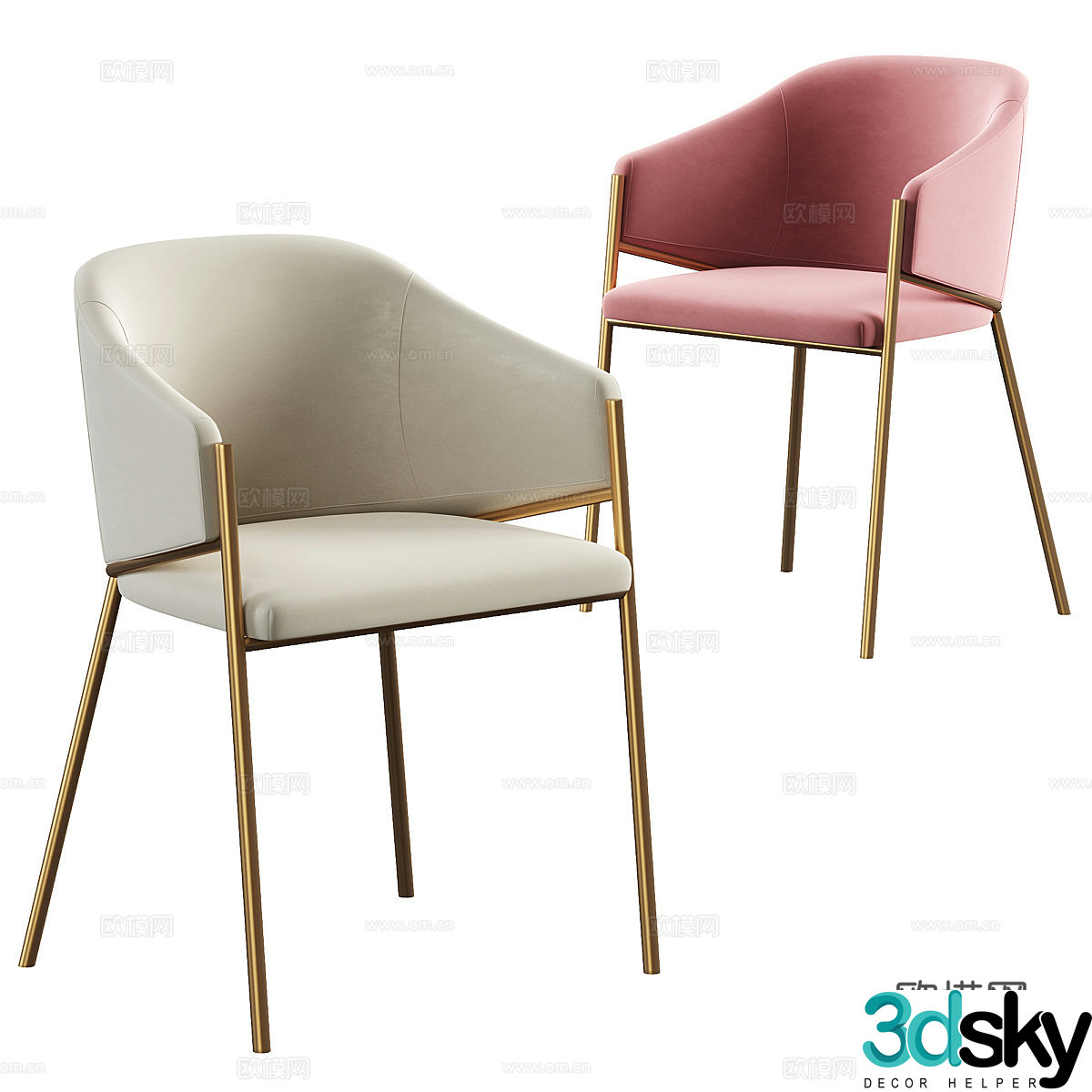 Dill dining chair 3d model