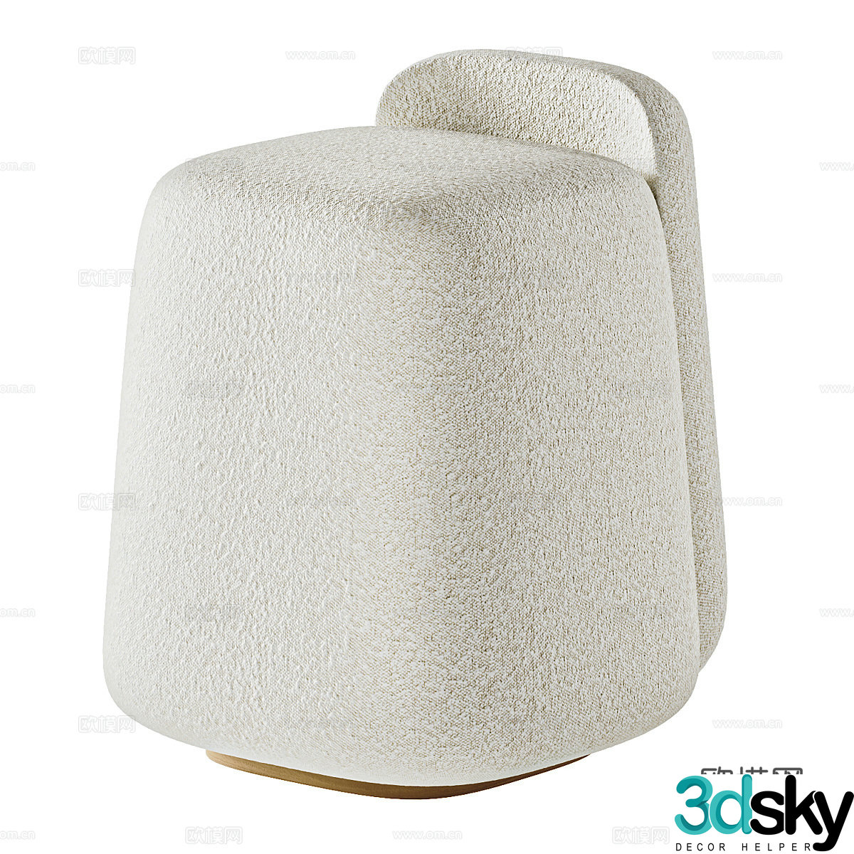 New Chinese style fabric stool 3D model
