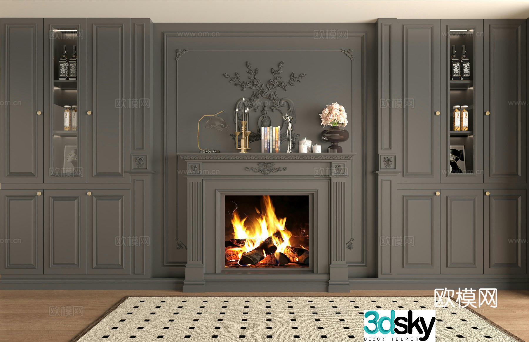 French fireplace 3d model