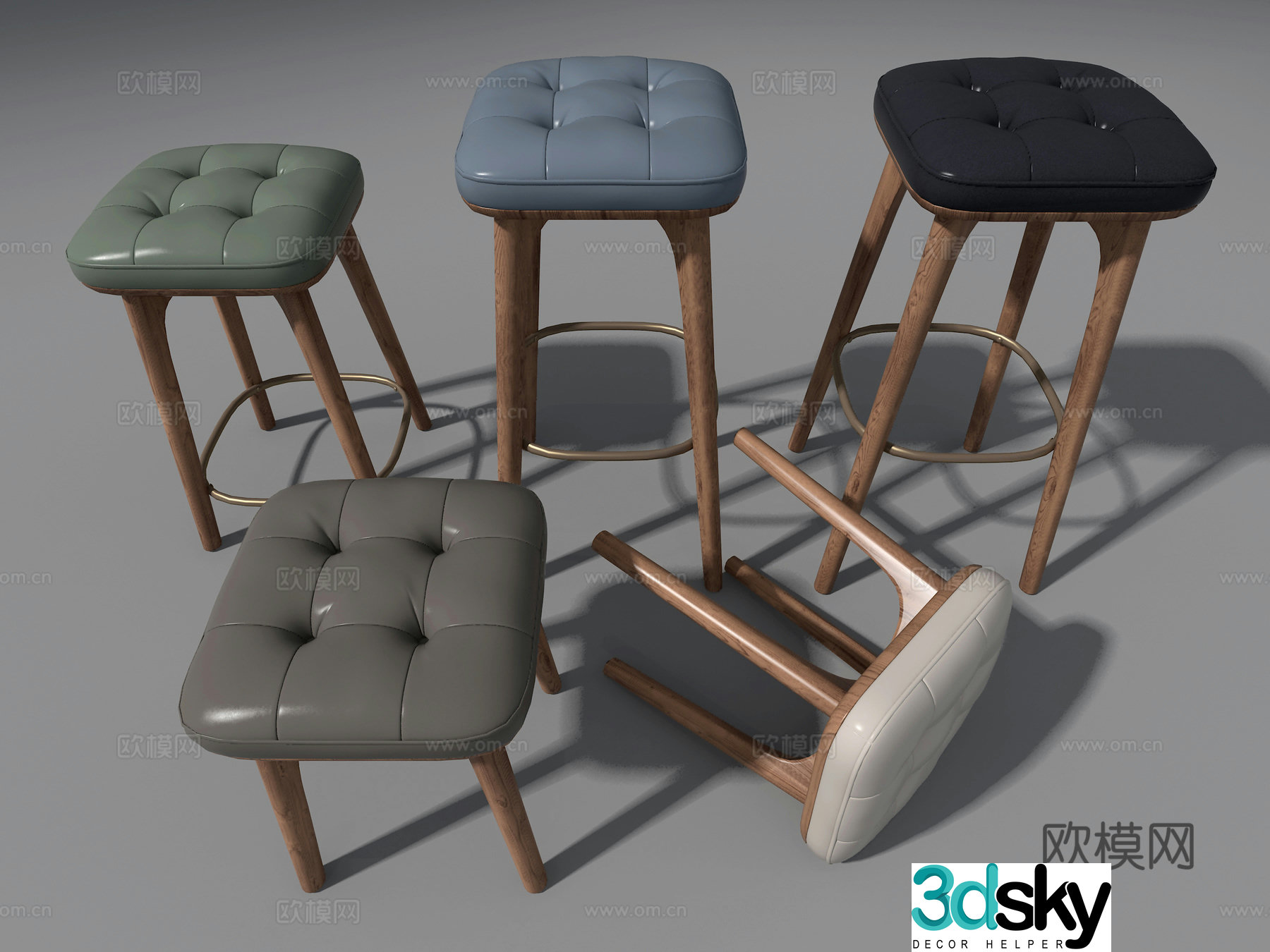 Barrel stool 3d model