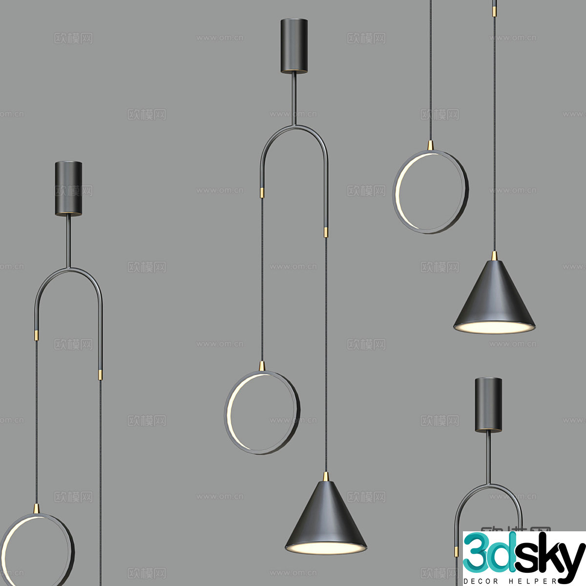 Modern simple chandelier chandelier simple chandelier dining chandelier living room chandelier 3d model
