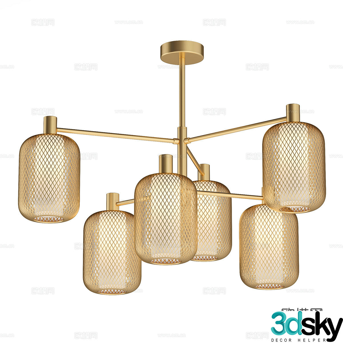 Modern simple chandelier chandelier simple chandelier dining chandelier living room chandelier 3d model