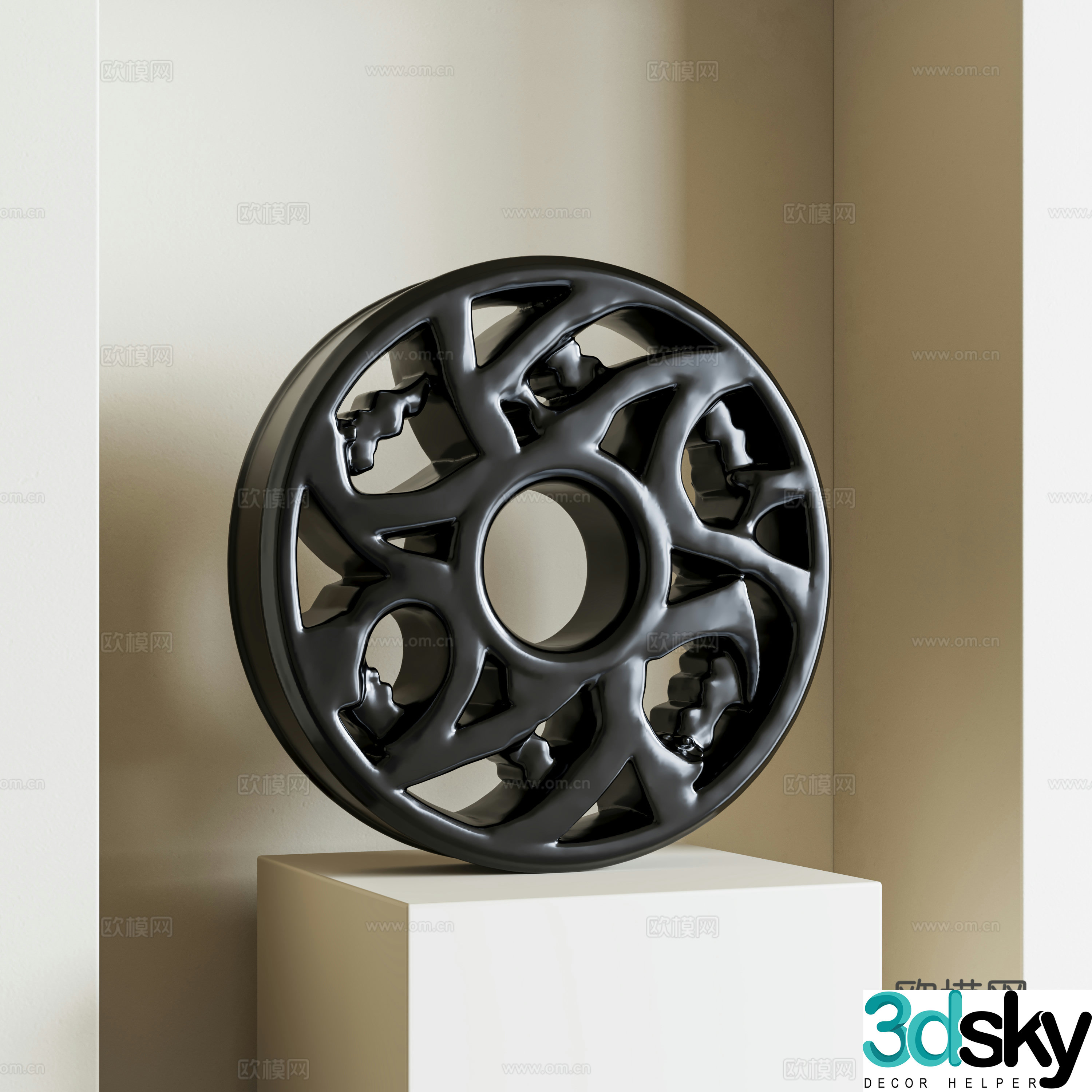 Modern sculpture ornaments Italian light luxury sculpture ornaments Metal sculpture ornaments Wood sculpture ornaments 3D model