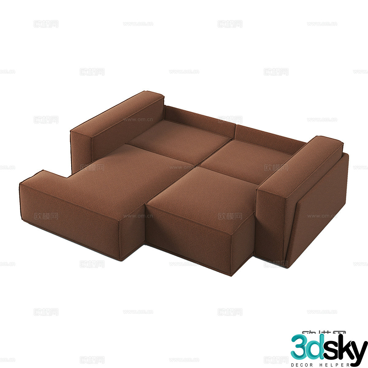 Modern simple double sofa double sofa simple double sofa living room sofa 3D model