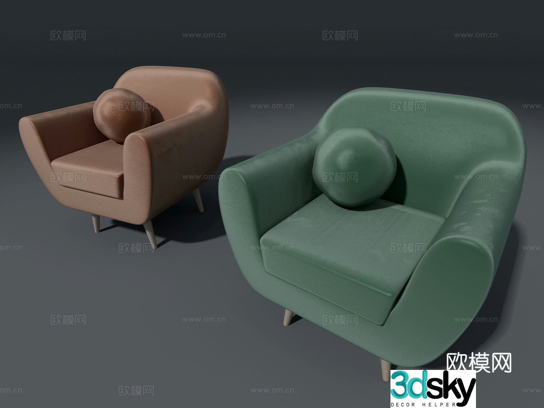 Casual sofa 3d model