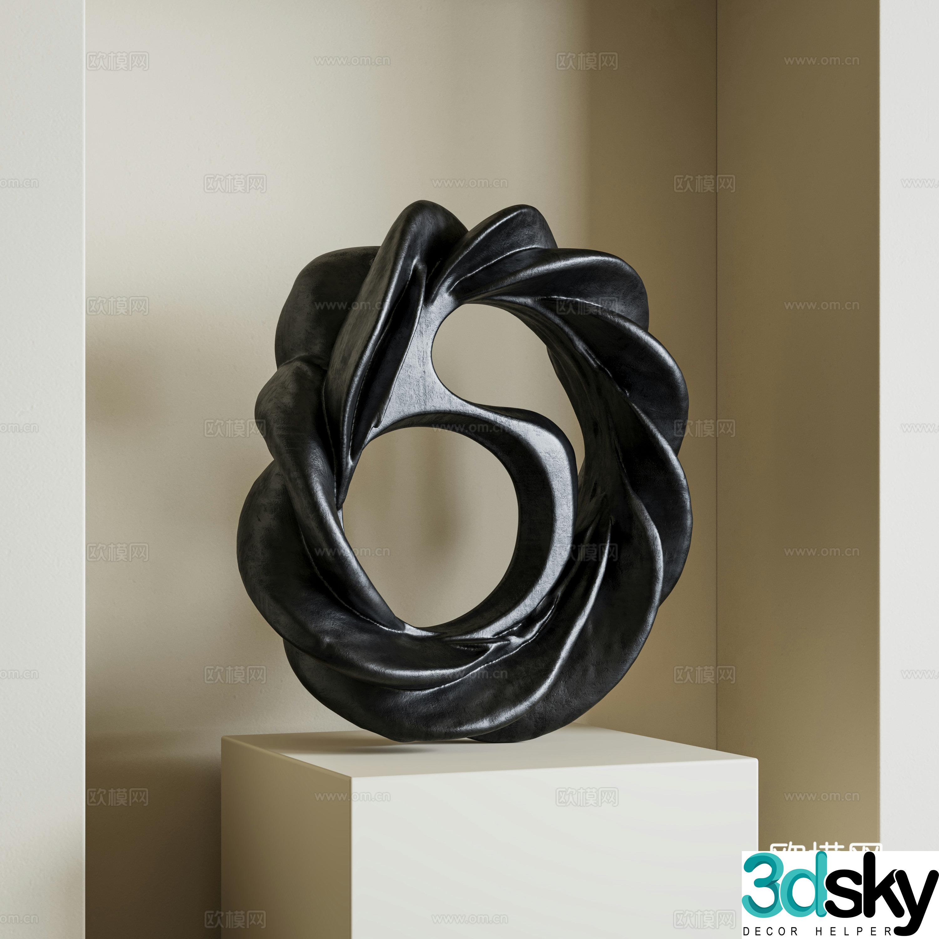 Modern sculpture ornaments Italian light luxury sculpture ornaments Metal sculpture ornaments Wood sculpture ornaments 3D model