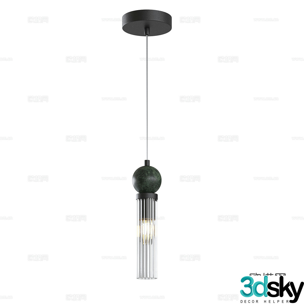 Modern simple chandelier chandelier simple chandelier restaurant chandelier glass chandelier 3d model