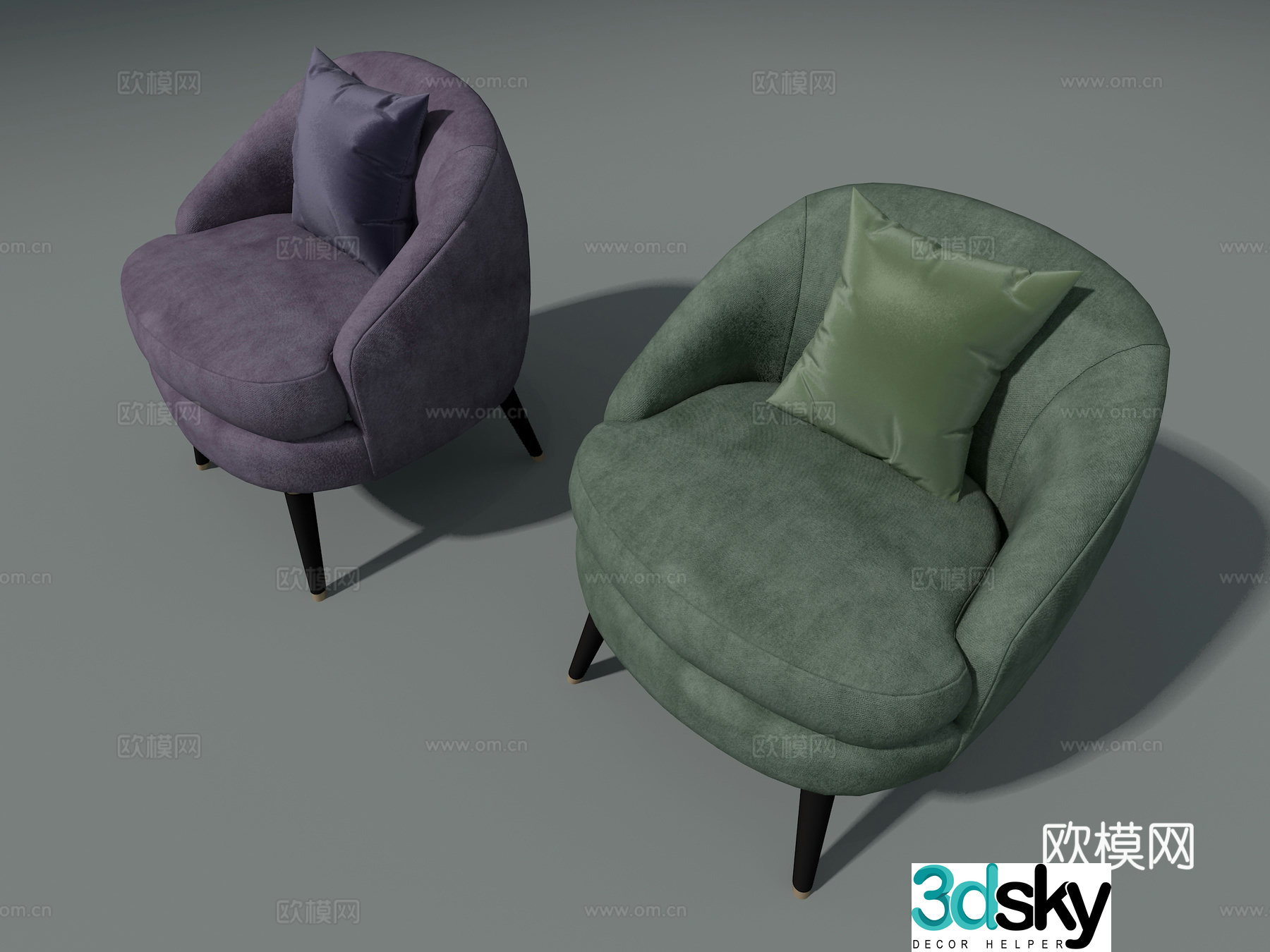 Fabric sofa 3d model