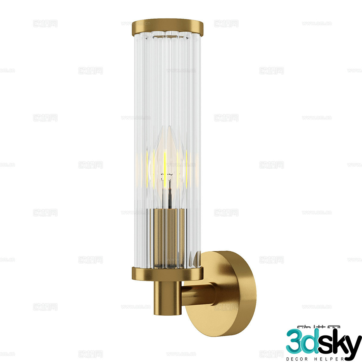 Modern simple wall lamp Wall lamp Simple wall lamp Glass wall lamp Light luxury wall lamp 3D model